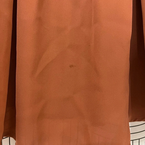 Joie Silk Blouse Burnt Terracotta V-Neck Blouse XS NWT - Picture 5 of 8